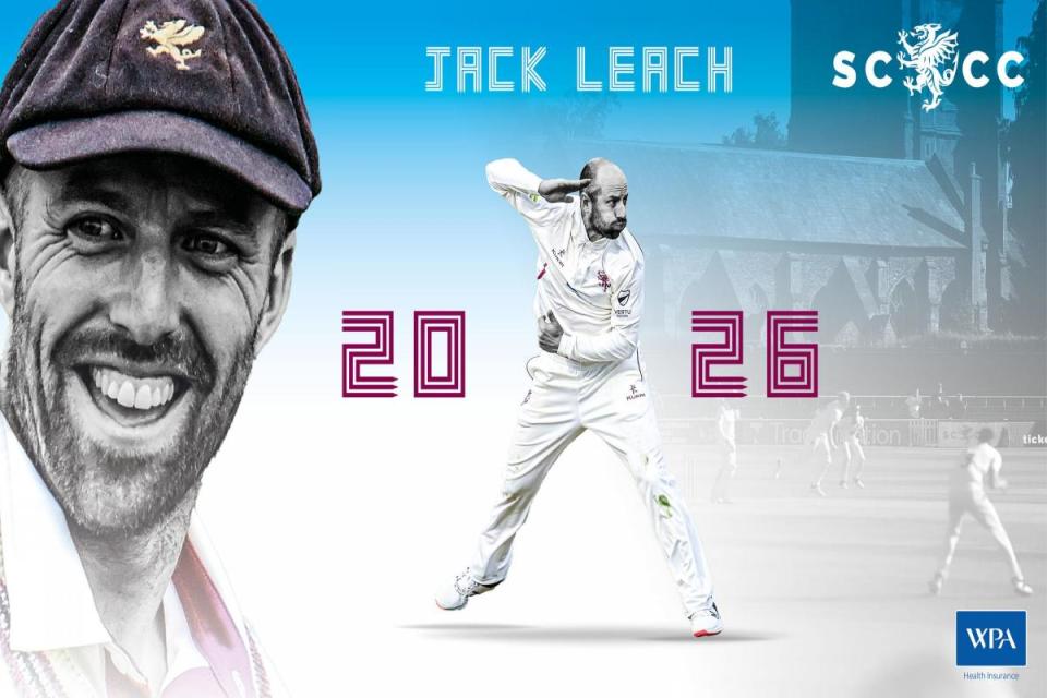 Jack Leach 2026 <i>(Image: Somerset CCC)</i>