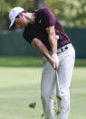 Rory McIlroy hits from the seventh fairway during the first round of the Tour Championship golf tournament Thursday, Sept. 20, 2018, in Atlanta. (AP Photo/John Amis)