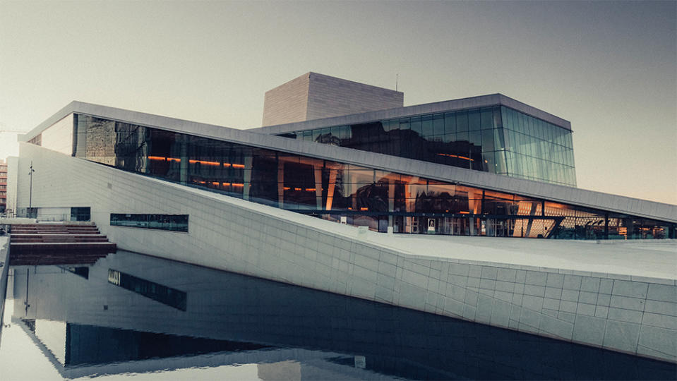 Oslo Opera House, designed by homegrown architectural firm Snøhetta. - Credit: Maurizio Rellini/Sime/EStock Photo