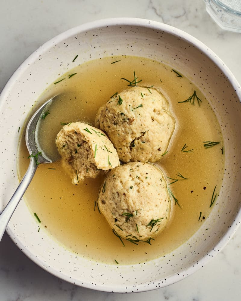 Instant Pot Chicken Soup with Herbed Matzo Balls