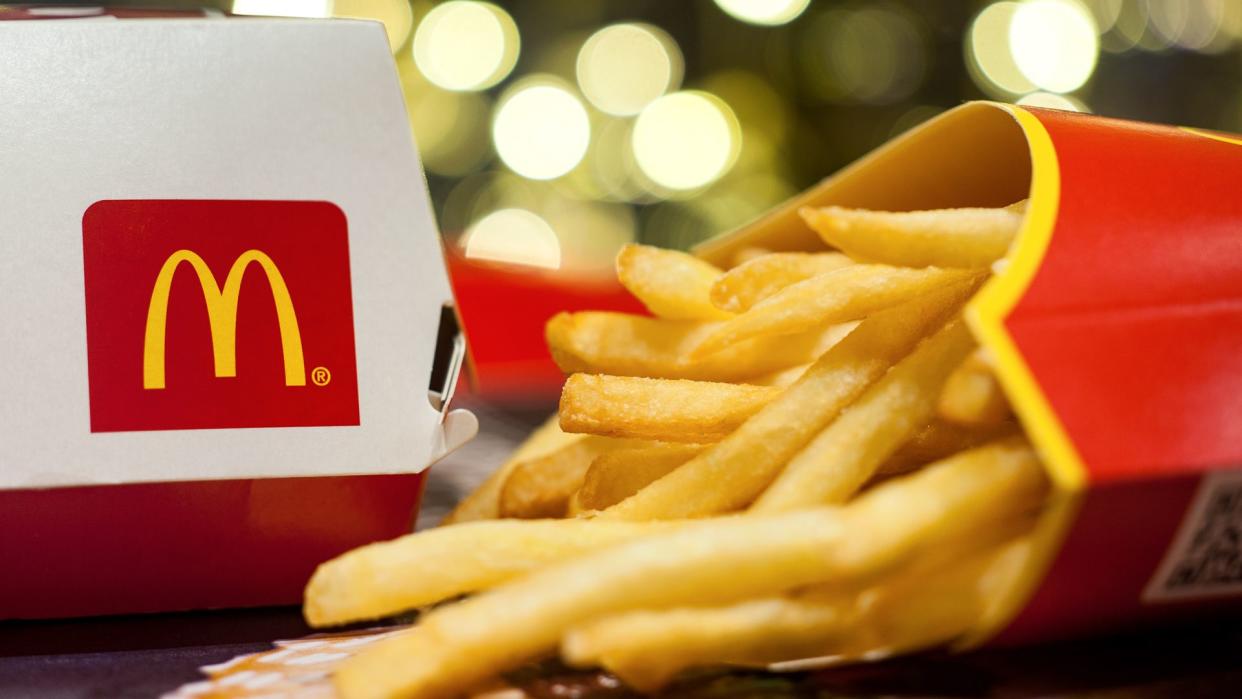 McDonalds french fries and hamburger