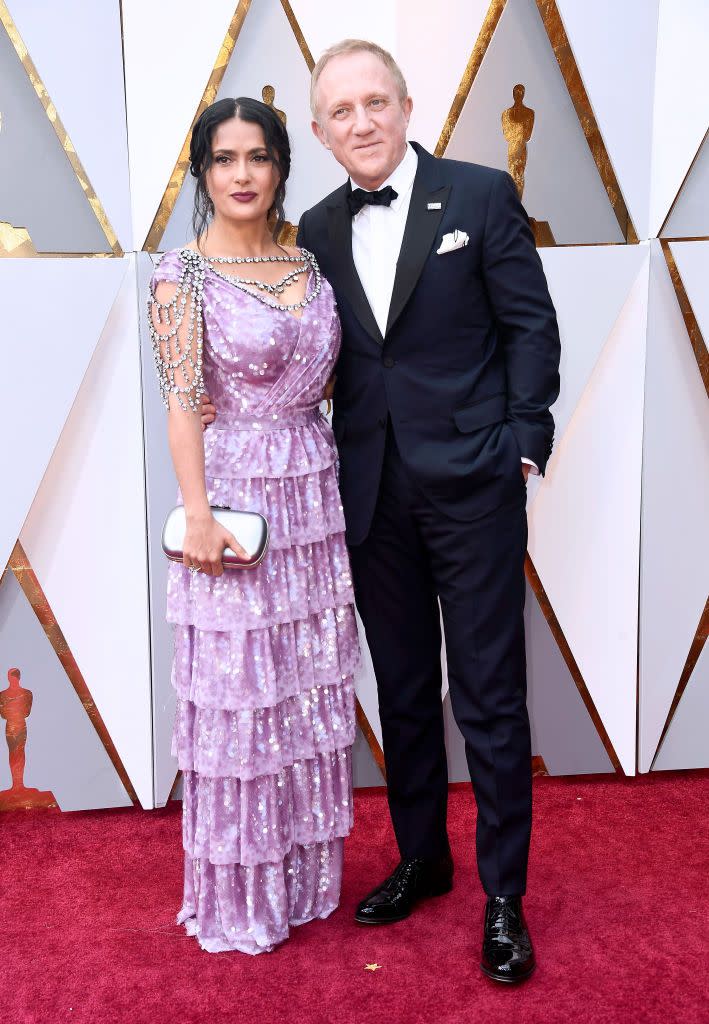 <p>The Oscar-nominated actor and Kering CEO welcomed their daughter, Valentina together in 2007 and married two years later in 2009.</p><p>In February 2021, Hayek opened up about her marriage while appearing on Dax Shepard's podcast Armchair Expert, explaining how she responds when people have made unwarranted assumptions and accusations about her relationship.</p><p>'When I married him, everybody said, "it's an arranged marriage, she's marrying him for the money". I'm like, "yeah whatever b*tch, think what you want". Fifteen years together and we are strong in love and I don't even get offended.'</p>