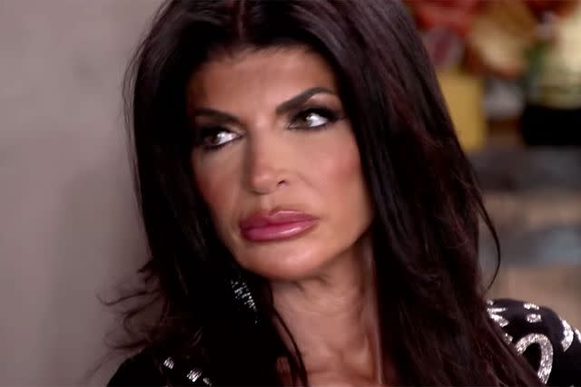 <p>bravo</p> Teresa Giudice in the 'RHONJ' cold open