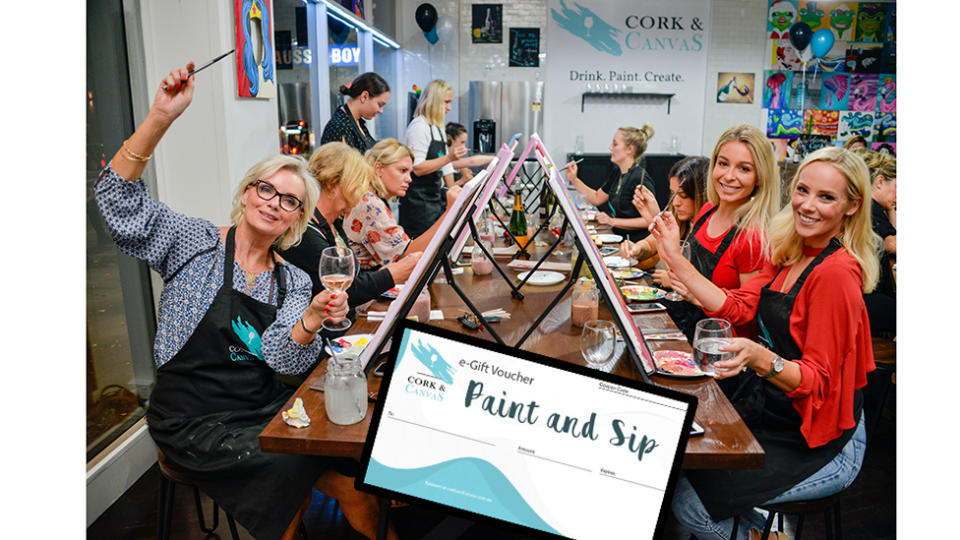 <p>For all the creative mothers out there, get them a Cork and Canvas experience/gift voucher for a fun and creative night out. Public sessions range from $50-$60 – <a rel="nofollow noopener" href="https://corkandcanvas.com.au/" target="_blank" data-ylk="slk:https://corkandcanvas.com.au;elm:context_link;itc:0;sec:content-canvas" class="link ">https://corkandcanvas.com.au</a> </p>