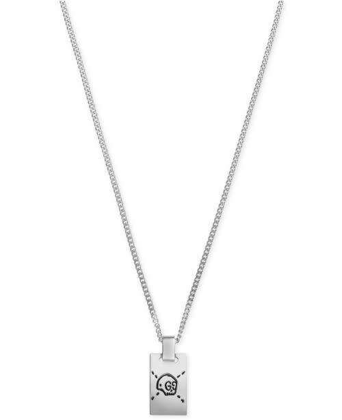 Men's Gucci Ghost Sterling Silver Pendant Necklace