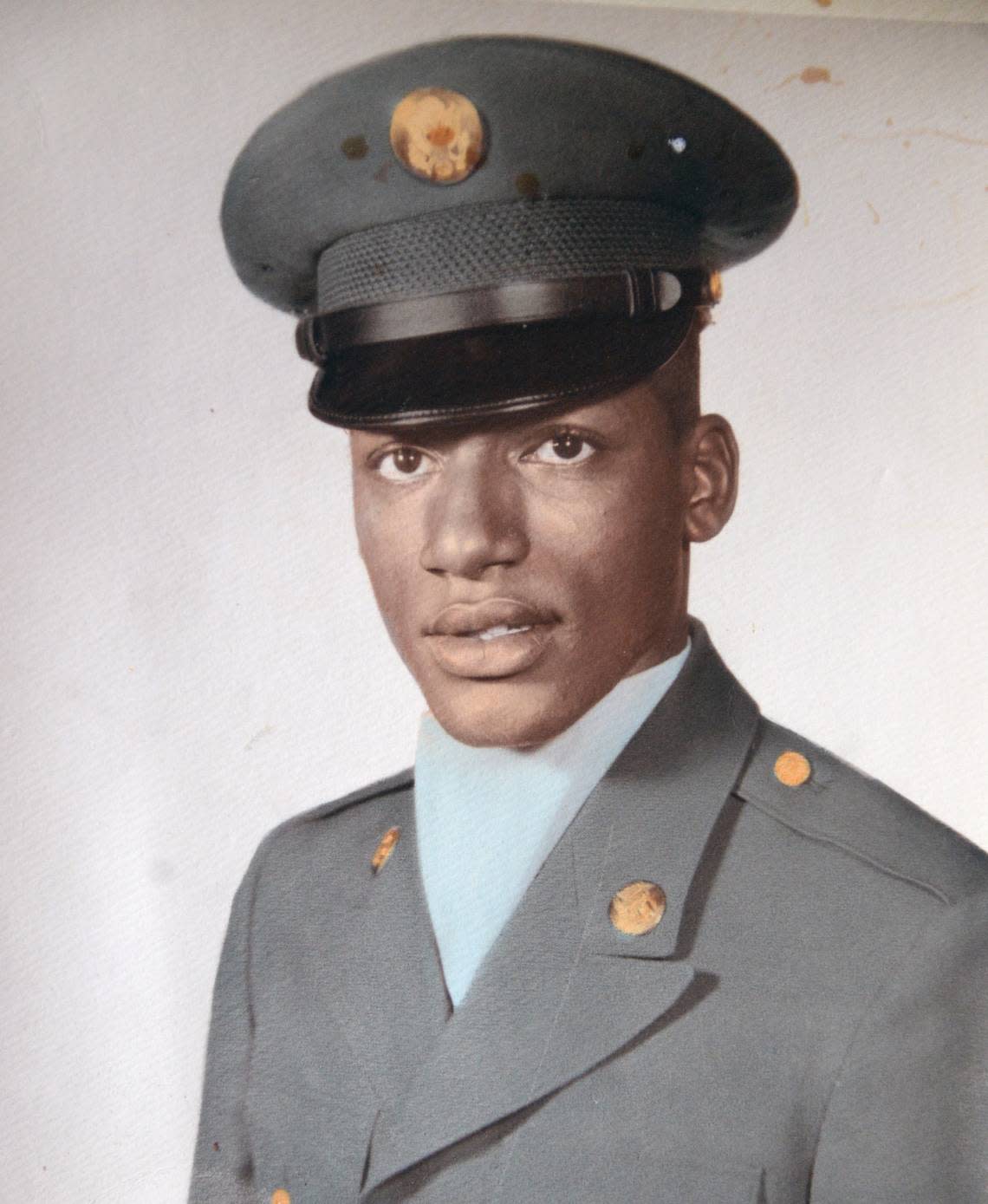 Army basic training photo of Calvin Taylor of Macon