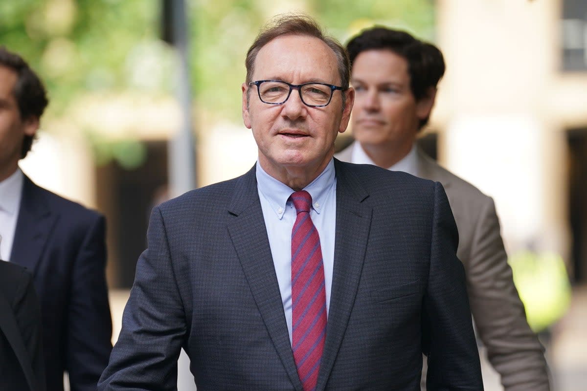 Kevin Spacey arrives at Southwark Crown Court last week  (PA Wire)