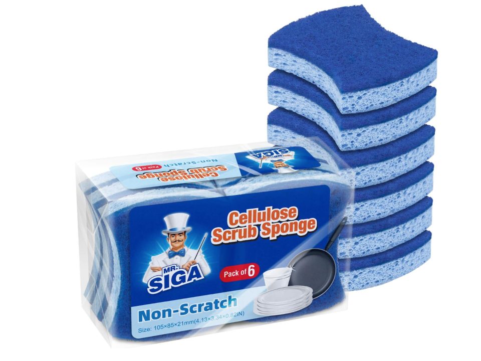 MR.SIGA Non-Scratch Cellulose Scrub Sponge. (PHOTO: Amazon Singapore)