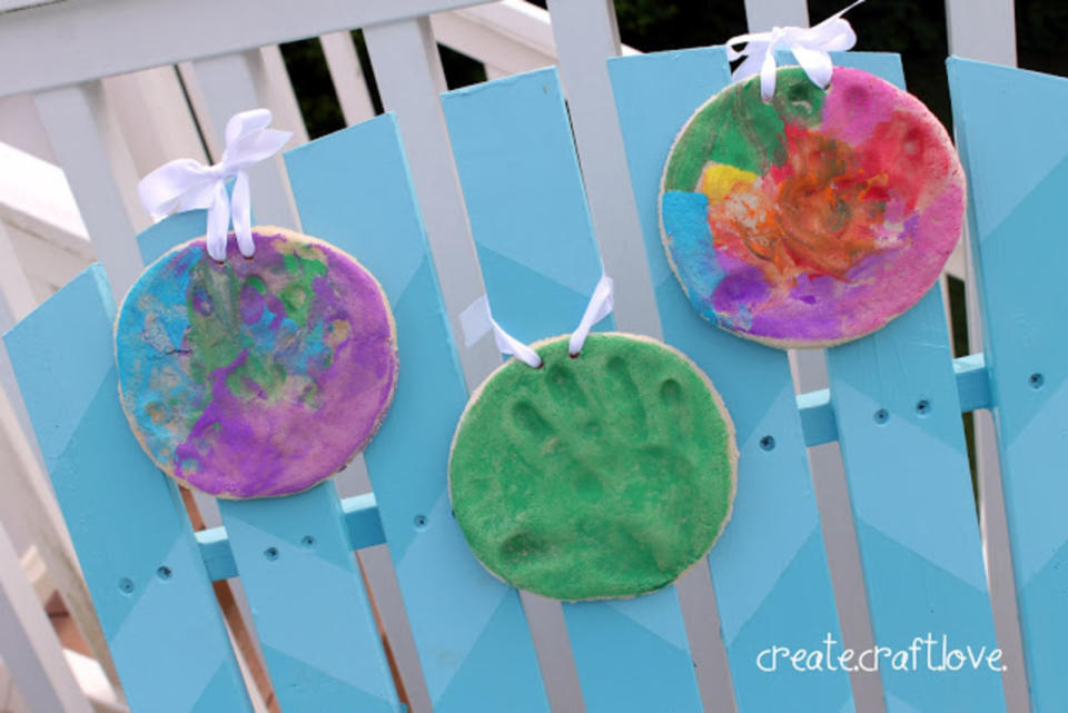 <p>Create Craft Love</p><p>All you need for this colorful Father’s Day gift is salt dough, paint and cookie cutters. Visit <a href="https://www.createcraftlove.com/salt-dough-hand-prints-dads-day-gift/" rel="nofollow noopener" target="_blank" data-ylk="slk:Create Craft Love;elm:context_link;itc:0;sec:content-canvas" class="link ">Create Craft Love</a> for a fun and easy tutorial.</p>