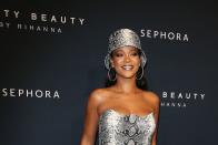 <p>In 2017, Rihanna made waves in the beauty industry by releasing an expansive selection of foundation shades in her Fenty Beauty line. This year, she continued to encourage women to feel good in their own skin with her inclusive lingerie line, <a href="https://www.savagex.com/" rel="nofollow noopener" target="_blank" data-ylk="slk:Savage x Fenty;elm:context_link;itc:0;sec:content-canvas" class="link ">Savage x Fenty</a>, which offers sizes from XS to 3XL and cup sizes 32A to 40DDD. Perhaps her most inspiring moment this year was the <a href="https://www.bustle.com/p/the-savage-x-fenty-nyfw-show-featured-a-pregnant-slick-woods-it-was-a-major-moment-for-body-positivity-11902093" rel="nofollow noopener" target="_blank" data-ylk="slk:Savage x Fenty show at New York Fashion Week;elm:context_link;itc:0;sec:content-canvas" class="link ">Savage x Fenty show at New York Fashion Week</a>, where she featured models who encompassed all the different sizes her line offers. She even used two pregnant models in the show. </p>