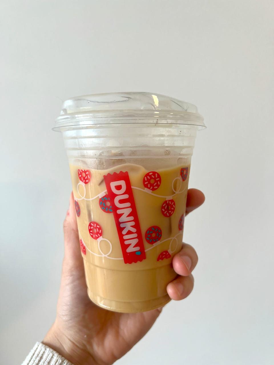 The DunKings Iced Coffee.