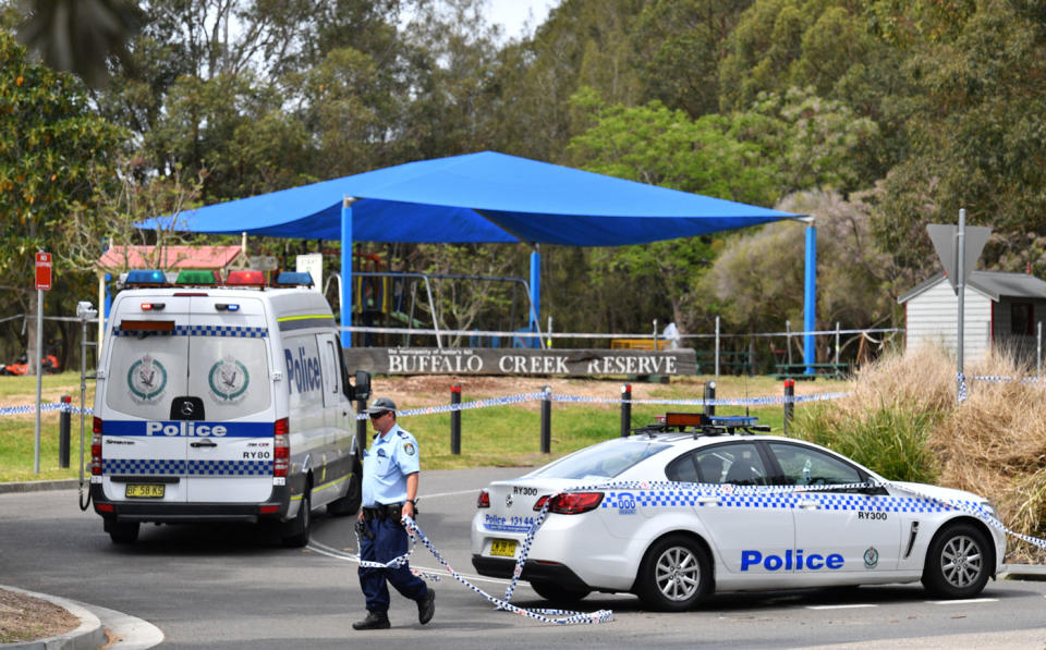 A homicide investigation has been launched after the discovery of a woman’s body near a children’s playground at Buffalo Creek Reserve. Source: AAP