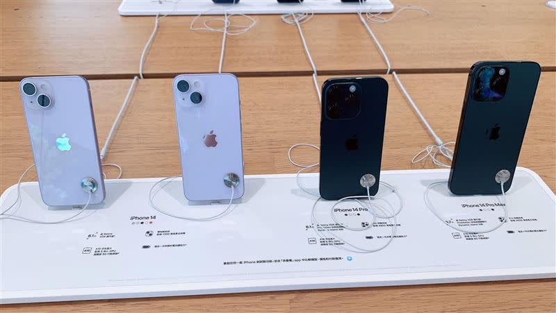 iPhone 15全系列傳出會新增4款顏色。（圖／資料照）