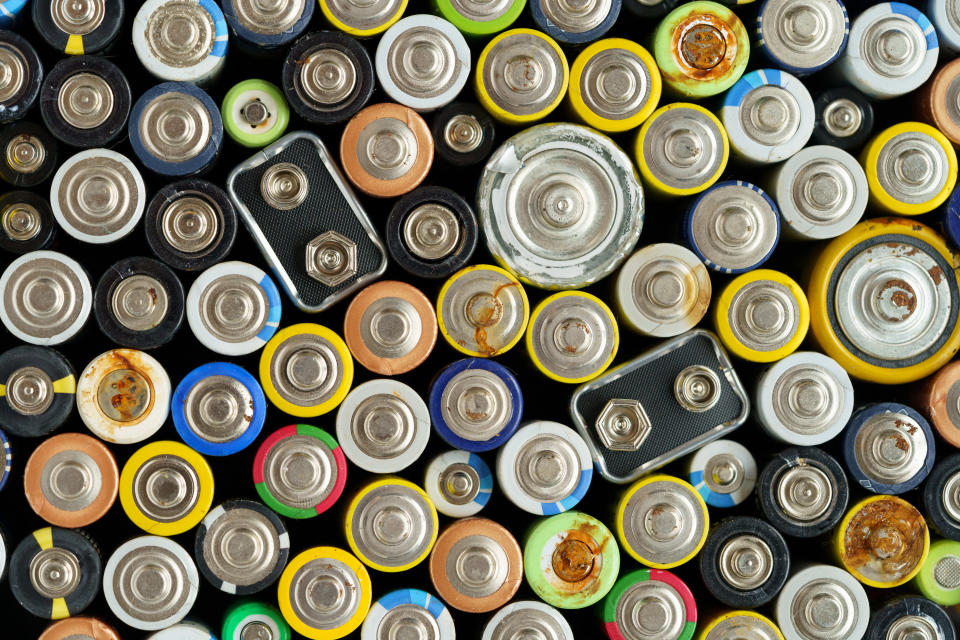 Aerial shot of many batteries