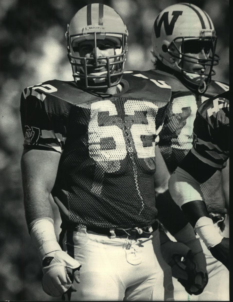 Paul Gruber played with the Badgers in 1987 and was taken with the fourth overall pick in the 1988 NFL Draft by Tampa Bay.