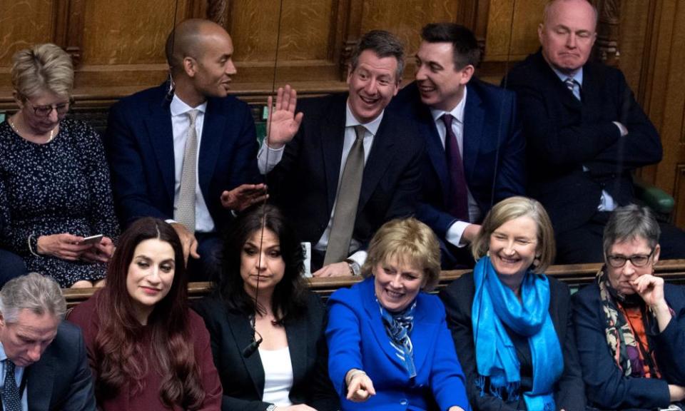 Independent MPs in the House of Commons during prime minister’s questions 20 February 2019. 