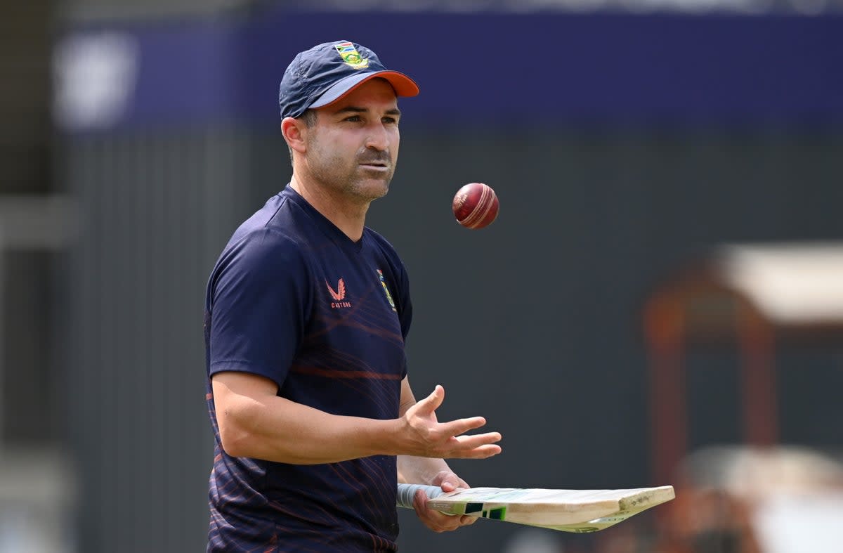 South Africa captain Dean Elgar during a nets session at Lord’s (Getty Images)