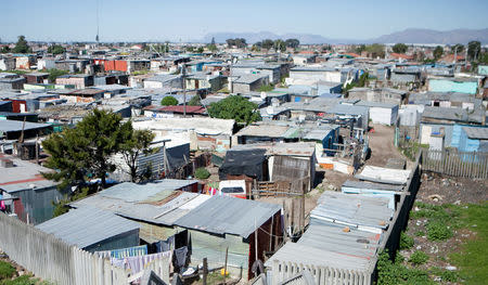 FILE PHOTO:Shacks are seen at an informal settlement near Cape Town, South Africa, September 14, 2016. .Nicky Milne/Thomson Reuters Foundation via REUTERS/File Photo