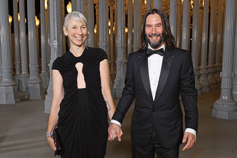 Alexandra Grant y Keanu Reeves en la gala del LACMA Art+Film Gala en su edición 2023