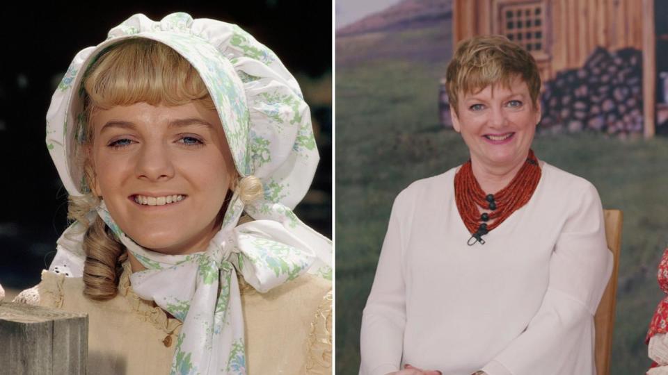 PHOTO: Alison Arngrim on 'Little House on the Prairie,' left, and Alison Arngrim, March 21, 2024 on 'Good Morning America.' (Getty Images/ABC News)