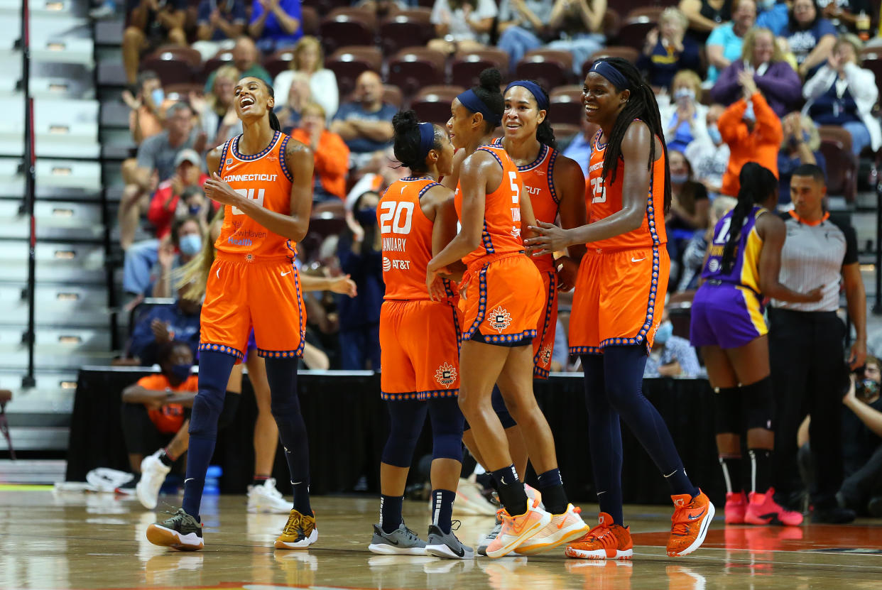 The Connecticut Sun rolled to the No. 1 seed with a dominant performance after the Olympic break. (M. Anthony Nesmith/Icon Sportswire via Getty Images)