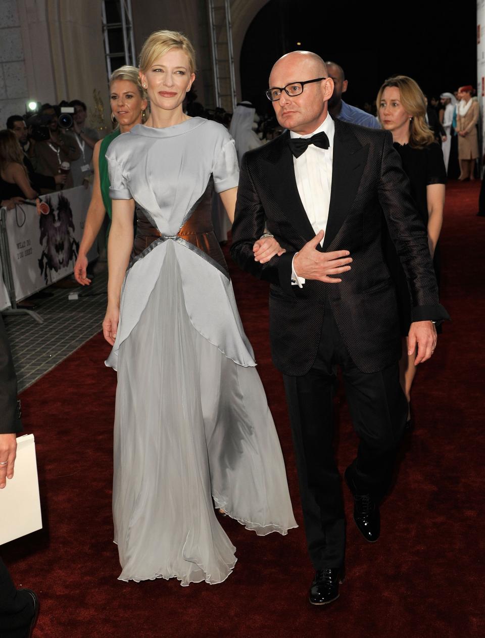 DUBAI, UNITED ARAB EMIRATES - DECEMBER 09: Actress Cate Blanchett and IWC Schaffhausen CEO George Kern attend the "Life of PI" Opening Gala during day one of the 9th Annual Dubai International Film Festival held at the Madinat Jumeriah Complex on December 9, 2012 in Dubai, United Arab Emirates. (Photo by Gareth Cattermole/Getty Images for DIFF)