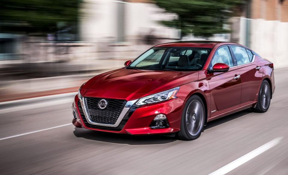 <p><strong>Nissan's American Models</strong> </p><p>• <a rel="nofollow noopener" href="https://www.caranddriver.com/nissan/altima" target="_blank" data-ylk="slk:Altima;elm:context_link;itc:0;sec:content-canvas" class="link ">Altima</a></p><p>• <a rel="nofollow noopener" href="https://www.caranddriver.com/nissan/frontier" target="_blank" data-ylk="slk:Frontier;elm:context_link;itc:0;sec:content-canvas" class="link ">Frontier</a></p><p>• <a rel="nofollow noopener" href="https://www.caranddriver.com/nissan/frontier" target="_blank" data-ylk="slk:Maxima;elm:context_link;itc:0;sec:content-canvas" class="link ">Maxima</a></p><p>• <a rel="nofollow noopener" href="https://www.caranddriver.com/nissan/murano" target="_blank" data-ylk="slk:Murano;elm:context_link;itc:0;sec:content-canvas" class="link ">Murano</a></p><p>• <a rel="nofollow noopener" href="https://www.caranddriver.com/nissan/pathfinder" target="_blank" data-ylk="slk:Pathfinder;elm:context_link;itc:0;sec:content-canvas" class="link ">Pathfinder</a></p>