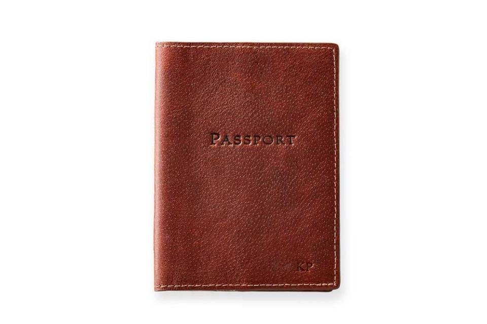 <p>This customizable leather passport holder by Mark & Graham will be with you for years to come. Its classic monogrammed look and quality structure make it a perfect protective case.</p> <p>To buy: <a href="http://markandgraham.7eer.net/c/249354/267860/4338?subId1=TL%2CLeatherPassportHoldersThatAreMadetoLast%2Cszypulsr%2CTRA%2CGAL%2C666640%2C201910%2CI&u=https%3A%2F%2Fwww.markandgraham.com%2Fproducts%2Fleather-passport-case%2F" rel="nofollow noopener" target="_blank" data-ylk="slk:markandgraham.com;elm:context_link;itc:0;sec:content-canvas" class="link ">markandgraham.com</a>, $59</p>