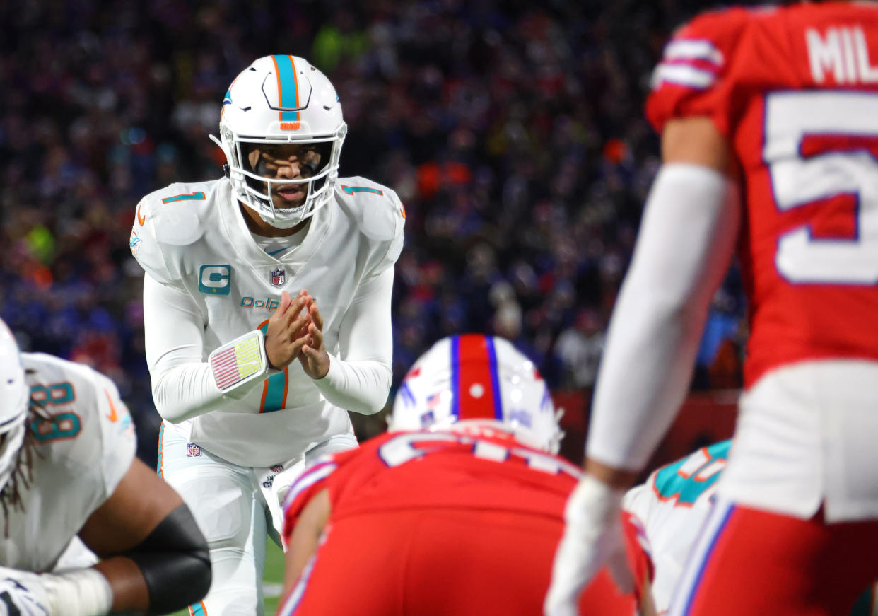 Tua Tagovailoa and the Miami Dolphins are off to a great start this season. (Photo by Timothy T Ludwig/Getty Images)