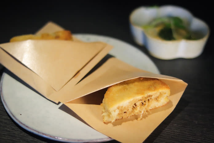 明星餐點「餡餅/蘿蔔絲/韭菜」加入客家蘿蔔絲提味。徐力剛攝