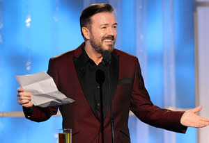 Ricky Gervais, The 2012 Golden Globe Awards  | Photo Credits: Paul Drinkwater/NBC