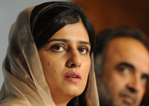 Pakistan Foreign Minister Hina Rabbani Khar addresses a press conference at the Foreign Ministry in Islamabad. She said it was time for Pakistan to "move on" and repair relations with the United States and NATO