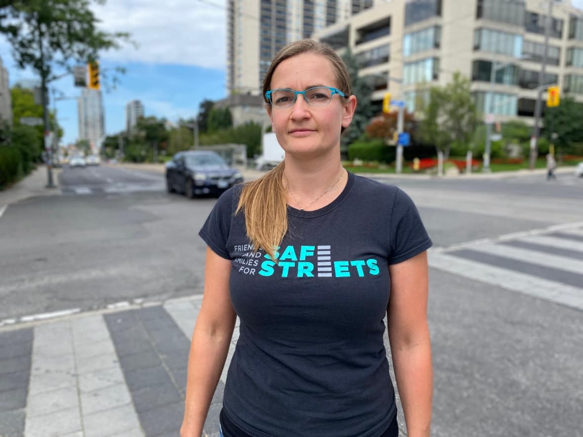 In 2015, Jessica Spieker was riding her bike when she was struck by a woman driving an SUV.  (Grant Linton/CBC - image credit)