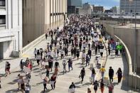 Protest against police custody death of George Floyd, in Atlanta, Georgia