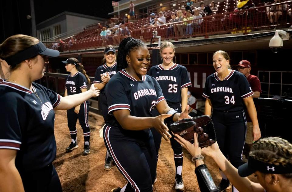 Donnie Gobourne (23) of South Carolina is introduced before one of South Carolina’s games this season.