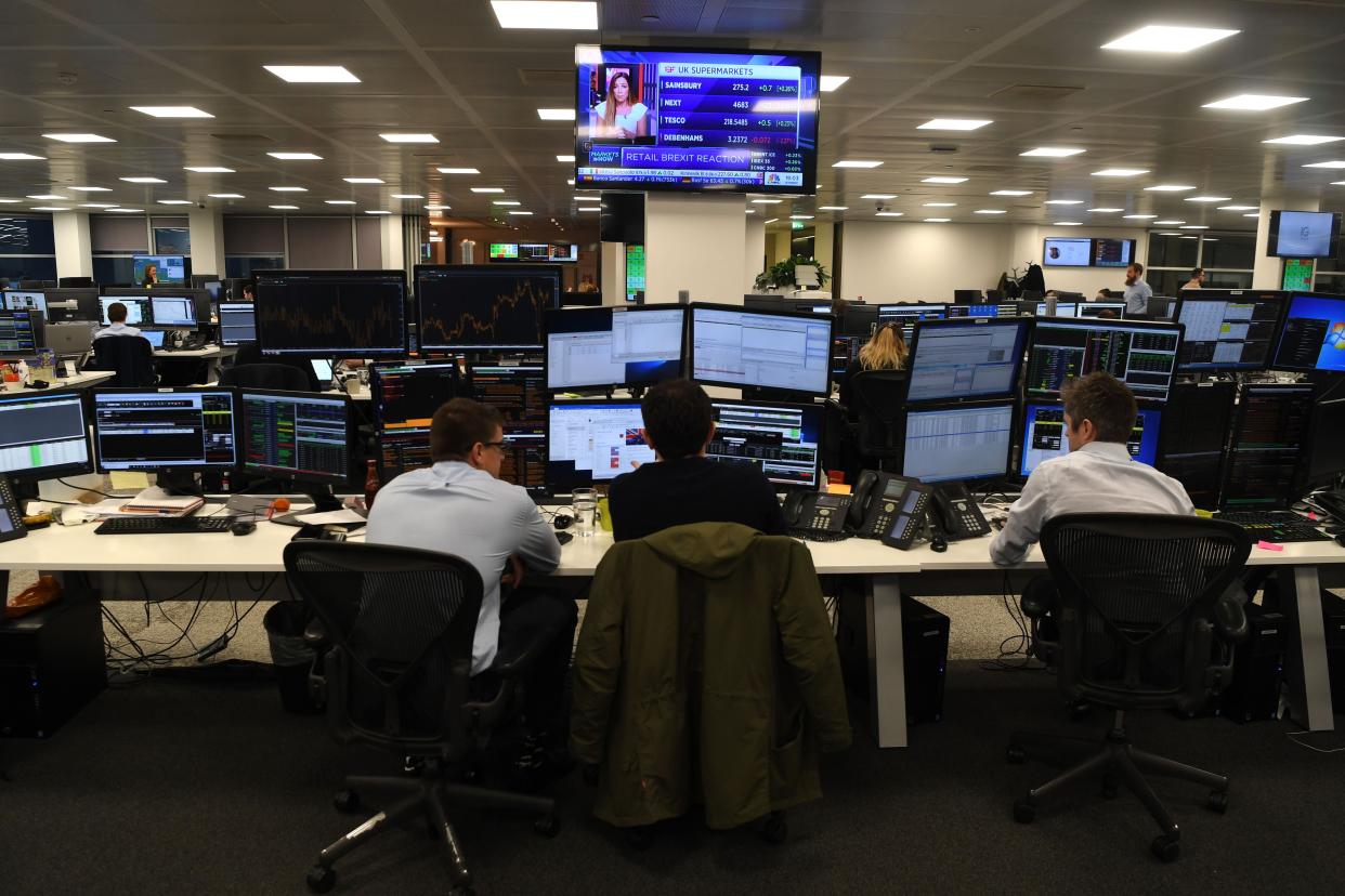 FTSE 100 has had a three positive trading sessions  (AFP via Getty Images)