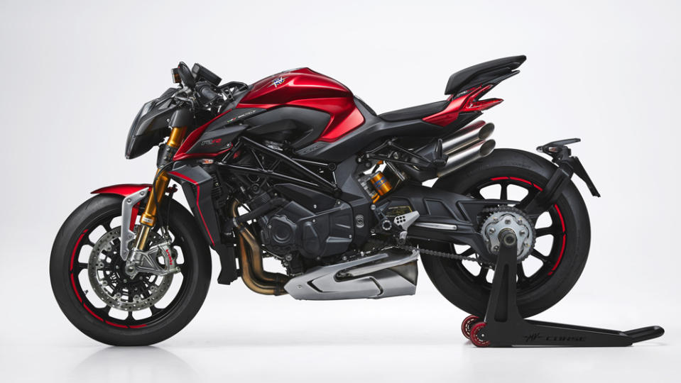 Carbon fiber adorns much of the admittedly sparse bodywork. - Credit: Photo: Courtesy of MV Agusta Motor S.p.A.