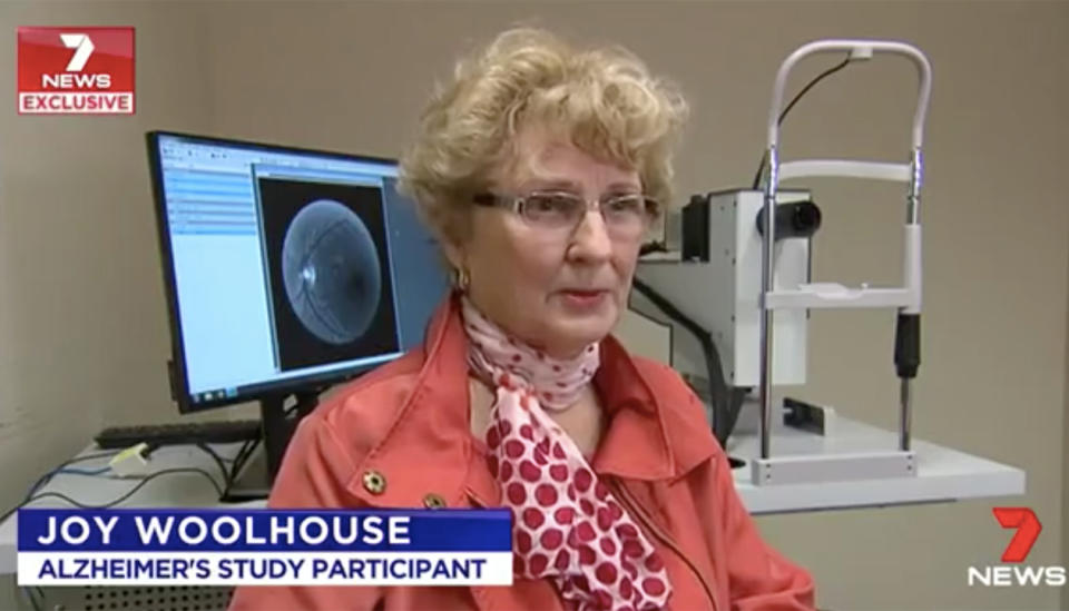 76-year-old grandmother and study participant Joy Woolhouse is aware of the risks of developing Alzheimer’s. Source: 7 News