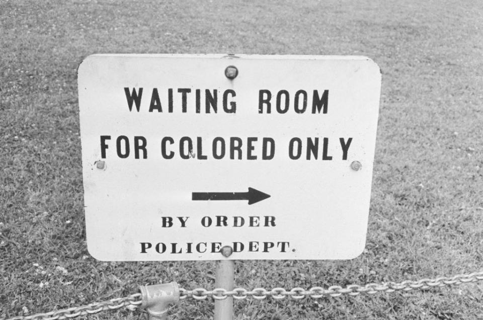 a segregationist sign