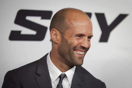 Cast member Jason Statham arrives for the movie premiere of "Spy" in the Manhattan borough of New York, United States June 1, 2015. REUTERS/Carlo Allegri