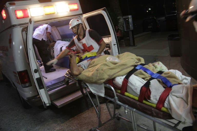 An injured man arrives at a hospital in Saltillo City, Mexico on July 29, 2015