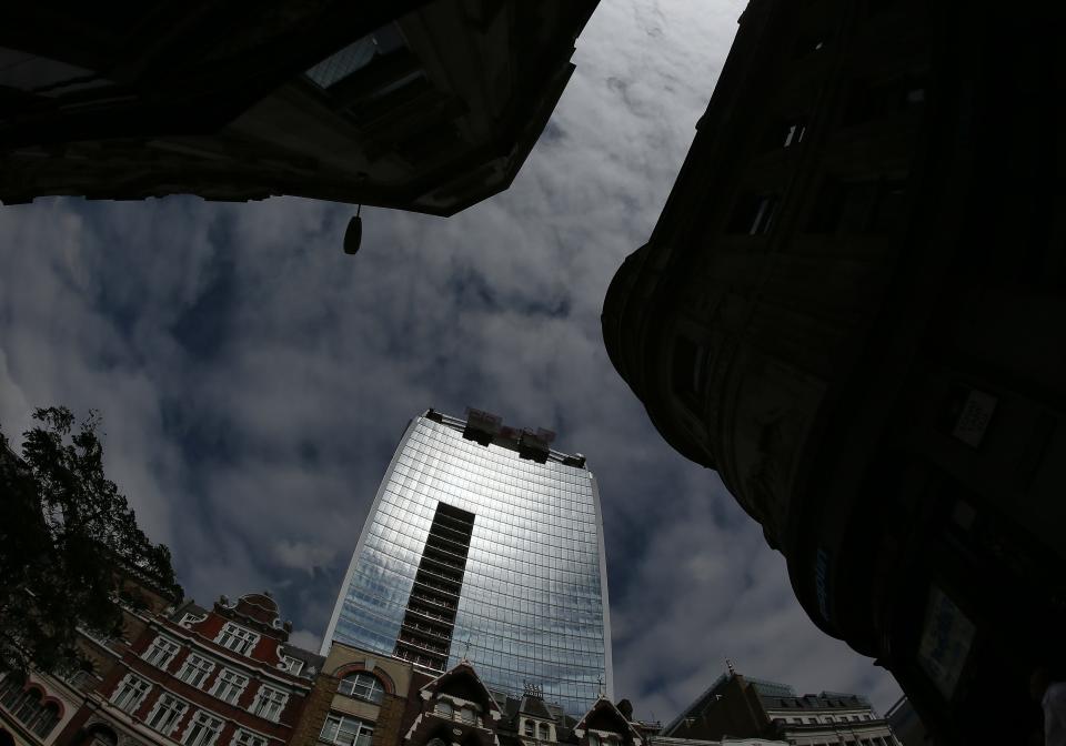 Sunlight is reflected from the Walkie Talkie tower in central London