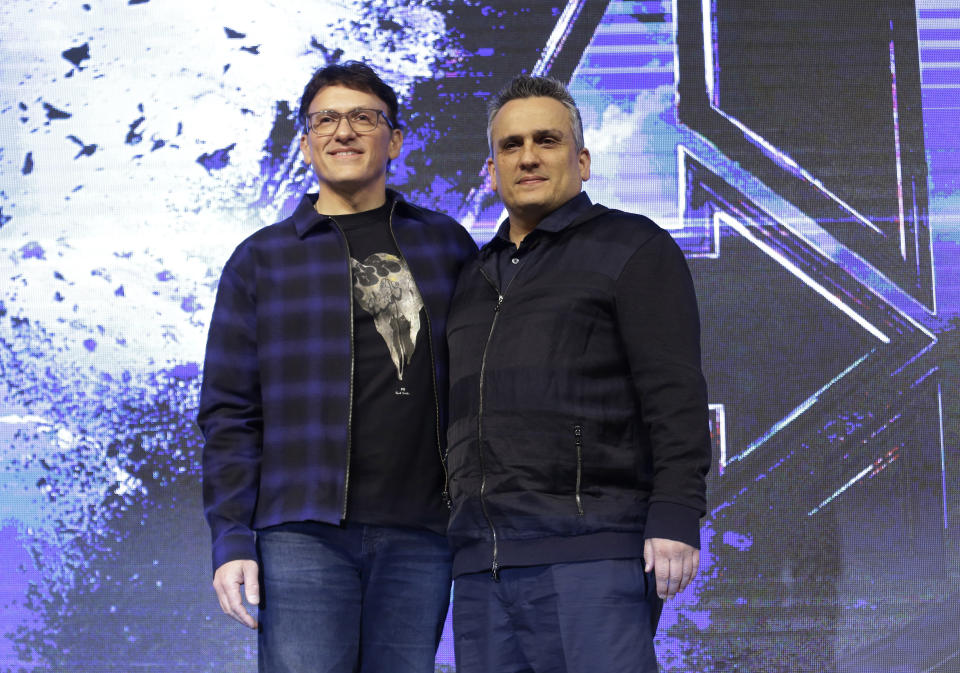 Directors Anthony Russo and Joe Russo (Credit: AP Photo/Ahn Young-joon)