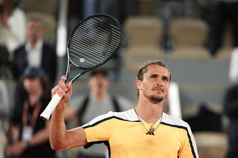 Alexander Zverev celebra el triunfo sobre Casper Ruud, en la Philippe-Chatrier