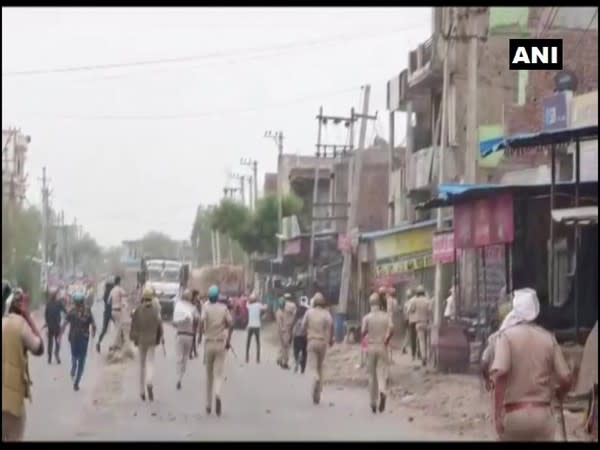 A visual of the clashes with the police on Monday (Photo/ANI)