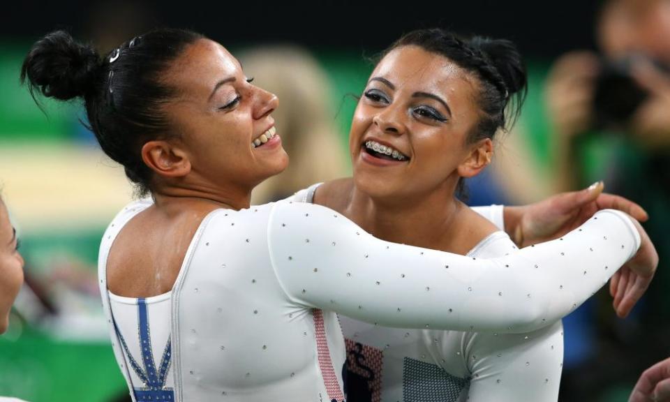 Ellie and Becky Downie competing at the Rio Olympics in 2016