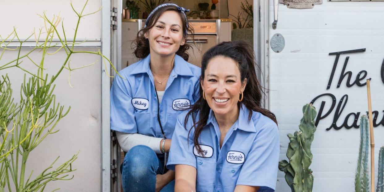 joanna gaines and mary kay “mikey” mccall, as seen on weekend at fernys with mikey and jo, season 1