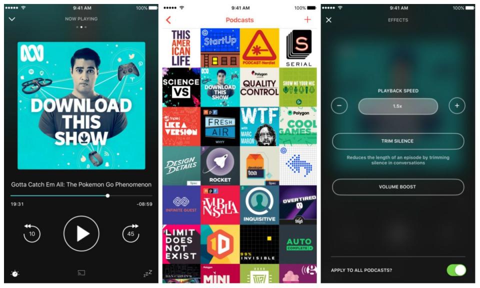 26) Overcast or Pocket Casts