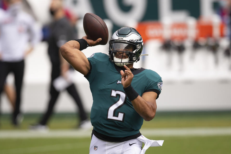 Eagles green uniforms and green helmet