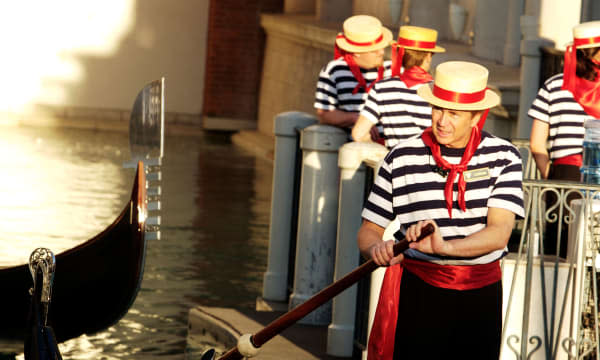 Gondoliers at Venetian Hotel and Casino Las Vegas